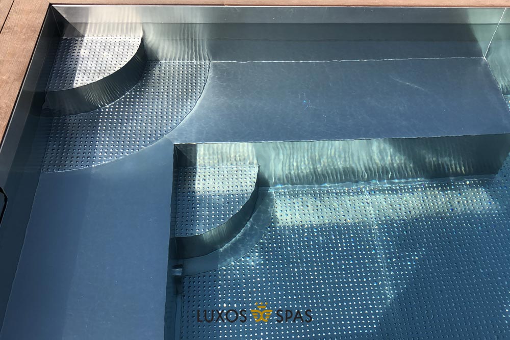 piscina de diseño personalizado de acero inoxidable para terrazas